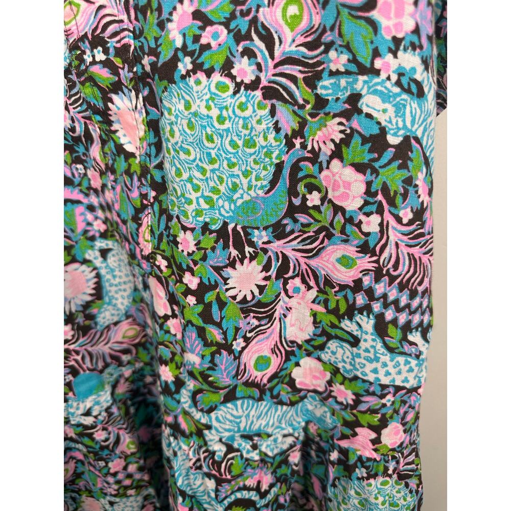 NWT Lilly Pulitzer  Norella Flutter Sleeve Linen Dress 100% Linen Size XL - Picture 5 of 9